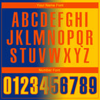 Custom Royal Yellow-Orange 3D Gradient Fashion Performance Polo Shirt