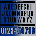 Custom Royal Gray-Black 3D Gradient Fashion Performance Polo Shirt