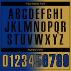 Custom Royal Old Gold-Black 3D Gradient Fashion Performance Polo Shirt