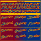 Custom Royal Maroon-Gold 3D Gradient Fashion Performance Polo Shirt