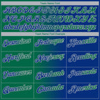 Custom Royal Kelly Green-Gray 3D Gradient Fashion Performance Polo Shirt