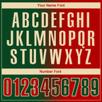 Custom Green Red-Cream 3D Gradient Fashion Performance Polo Shirt