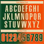 Custom Green Orange-Cream 3D Gradient Fashion Performance Polo Shirt