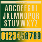 Custom Green Gold-Cream 3D Gradient Fashion Performance Polo Shirt