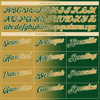 Custom Green Old Gold-Cream 3D Gradient Fashion Performance Polo Shirt