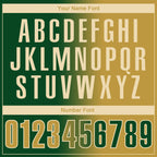 Custom Green Old Gold-Cream 3D Gradient Fashion Performance Polo Shirt