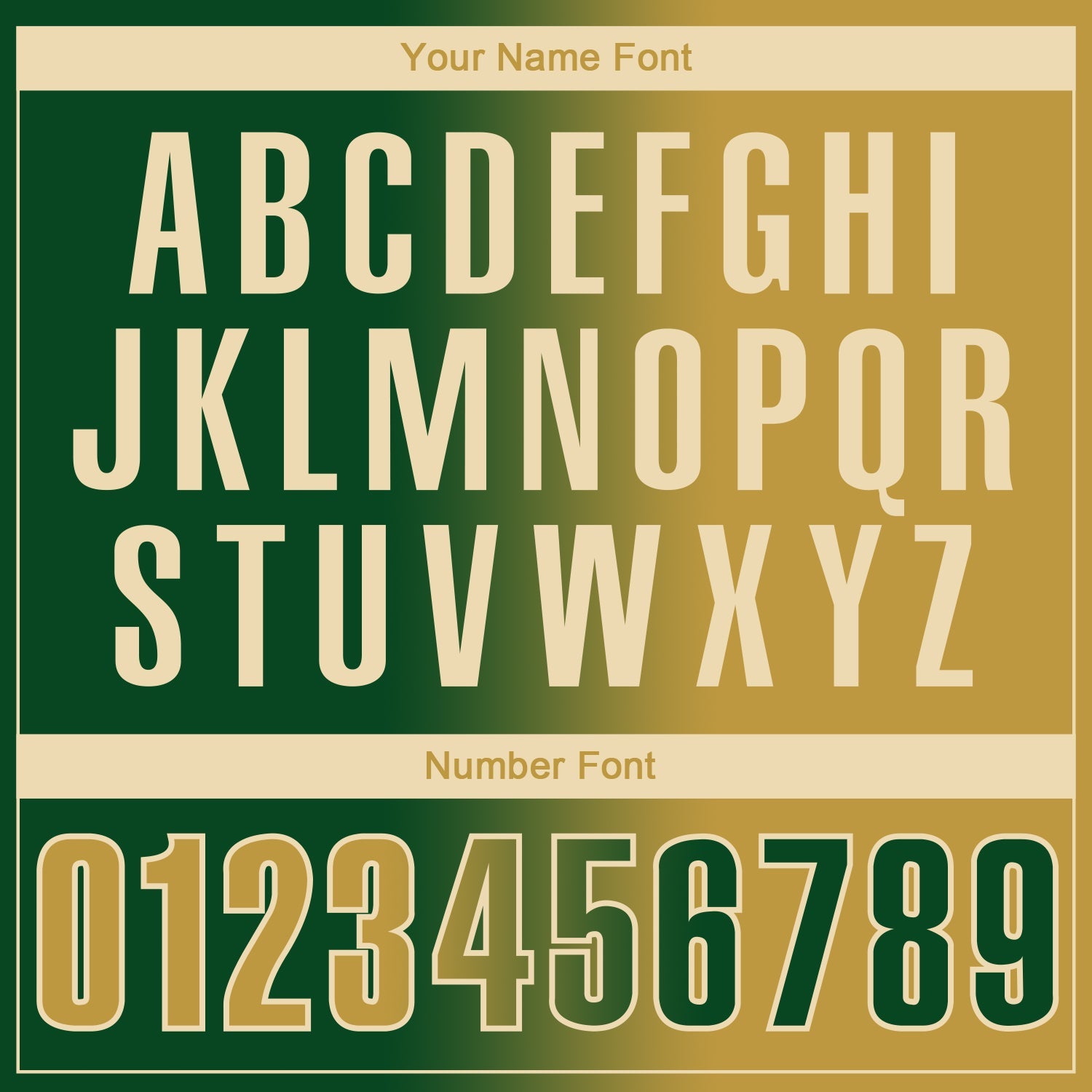 Custom Green Old Gold-Cream 3D Gradient Fashion Performance Polo Shirt