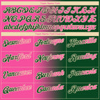 Custom Green Pink-Cream 3D Gradient Fashion Performance Polo Shirt