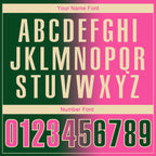 Custom Green Pink-Cream 3D Gradient Fashion Performance Polo Shirt