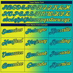 Custom Aqua Neon Yellow-Navy 3D Gradient Fashion Performance Polo Shirt