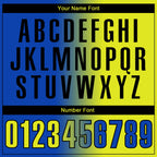 Custom Thunder Blue Neon Yellow-Black 3D Gradient Fashion Performance Polo Shirt