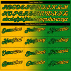 Custom Grass Green Gold-Black 3D Gradient Fashion Performance Polo Shirt