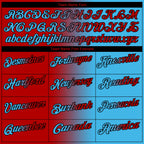 Custom Sky Blue Red-Black 3D Gradient Fashion Performance Polo Shirt