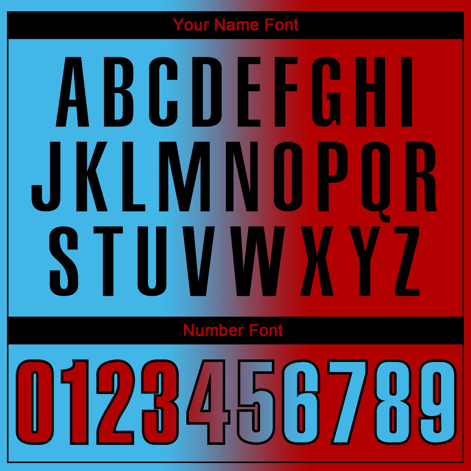 Custom Sky Blue Red-Black 3D Gradient Fashion Performance Polo Shirt