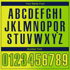 Custom Neon Yellow Neon Green-Navy 3D Gradient Fashion Performance Polo Shirt