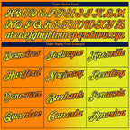 Custom Neon Yellow Bay Orange-Navy 3D Gradient Fashion Performance Polo Shirt