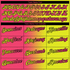 Custom Neon Yellow Neon Pink-Black 3D Gradient Fashion Performance Polo Shirt