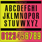 Custom Neon Yellow Neon Pink-Black 3D Gradient Fashion Performance Polo Shirt