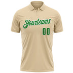 Custom City Cream Grass Green-White 3D Pattern Design Green Ribbon Liver Cancer Heart Performance Polo Shirt