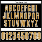 Custom Black Old Gold-White 3D Pattern Design Gold Ribbon Childhood Cancer Awareness Darts Performance Polo Shirt