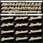 Custom Black Old Gold-White 3D Pattern Design Gold Ribbon Childhood Cancer Awareness Bowling Performance Polo Shirt