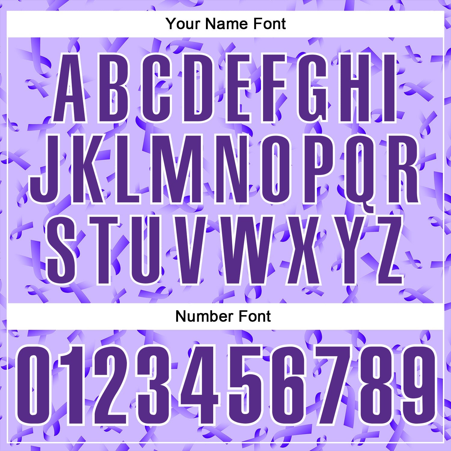 Custom Purple White 3D Pattern Design Purple Ribbon Gynecological Cancer Awareness Performance Polo Shirt