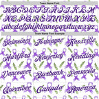 Custom White Purple 3D Pattern Design Purple Ribbon Pancreatic Cancer Awareness Performance Polo Shirt