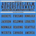 Custom Powder Blue Navy-Old Gold Mesh Authentic Throwback Football Jersey