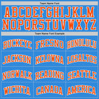 Custom Powder Blue Orange-White Authentic Basketball Jersey