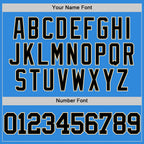 Custom Powder Blue Black-Cream Authentic Basketball Jersey