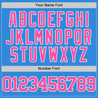 Custom Powder Blue Pink-White Authentic Basketball Jersey