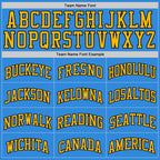 Custom Powder Blue Black-Gold Authentic Basketball Jersey