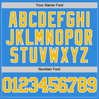 Custom Powder Blue Gold-White Authentic Basketball Jersey