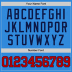 Custom Powder Blue Red-Navy Authentic Basketball Jersey