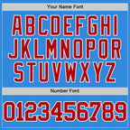 Custom Powder Blue Red-White Authentic Basketball Jersey