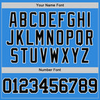 Custom Powder Blue Black-White Authentic Basketball Jersey