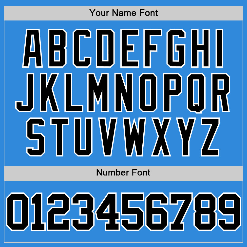 Custom Powder Blue Black-White Authentic Basketball Jersey