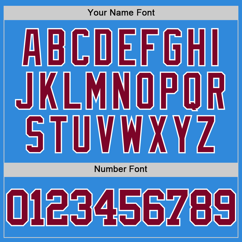 Custom Powder Blue Maroon-White Authentic Basketball Jersey