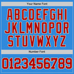 Custom Powder Blue Red-Cream Authentic Basketball Jersey