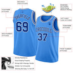 Custom Powder Blue Royal-White Authentic Basketball Jersey