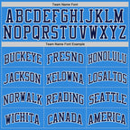 Custom Powder Blue Navy-White Authentic Basketball Jersey