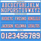 Custom Powder Blue White-Red Authentic Football Jersey