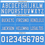 Custom Powder Blue White-Royal Authentic Football Jersey