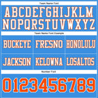 Custom Powder Blue Orange-White Authentic Football Jersey
