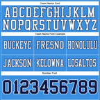 Custom Powder Blue Navy-White Authentic Football Jersey