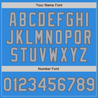 Custom Stitched Powder Blue Gray-Steel Gray Baseball Pullover Sweatshirt Hoodie