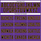Custom Purple Black-Gold Mesh Authentic Football Jersey