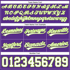 Custom Purple White-Neon Green Authentic Throwback Basketball Shorts