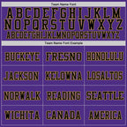 Custom Purple Black-Old Gold Mesh Authentic Throwback Football Jersey