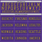 Custom Purple Navy-Old Gold Mesh Authentic Throwback Football Jersey